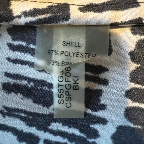 Calvin Klein Vintage Black & Tan Print Sleeveless Top - Picture 15 of 16